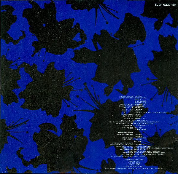David Bowie - Tonight | EMI America (DB 1) - 6 David Bowie - Tonight | EMI America (DB 1) - 6