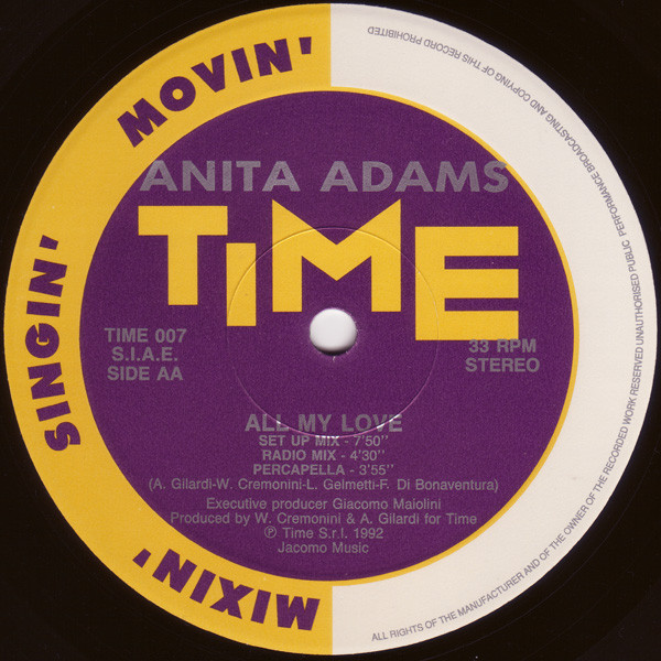 Anita Adams - All My Love | TIME (TIME 007) - 3 Anita Adams - All My Love | TIME (TIME 007) - 3