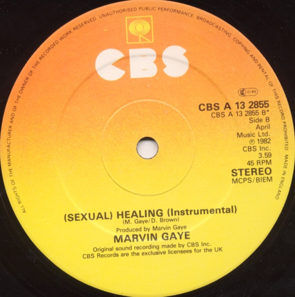 Marvin Gaye - (Sexual) Healing (Club Mix) | CBS (CBS A 13 2855) - 4