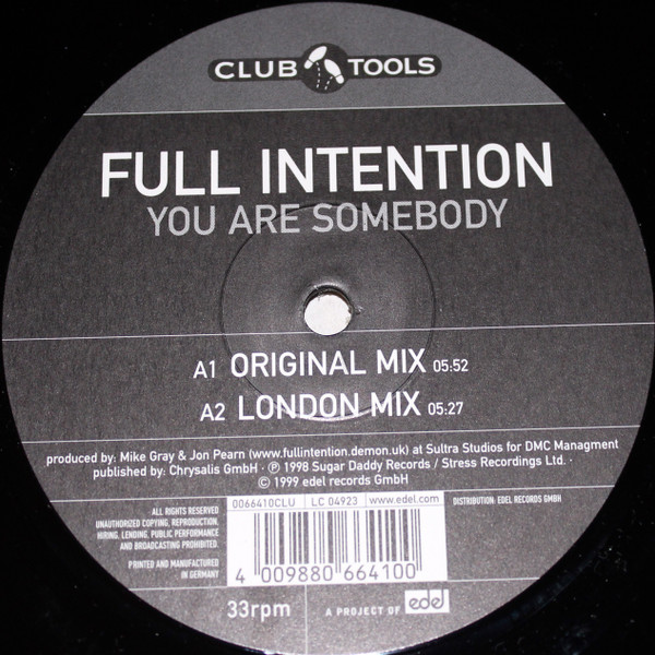 Full Intention - You Are Somebody | Club Tools (0066410CLU)