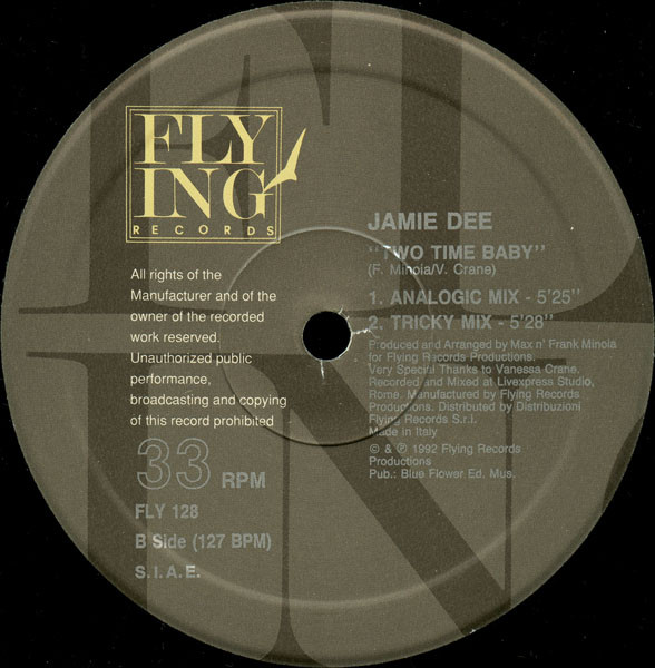 Jamie Dee - Two Time Baby | Flying Records (FLY 128) - 3