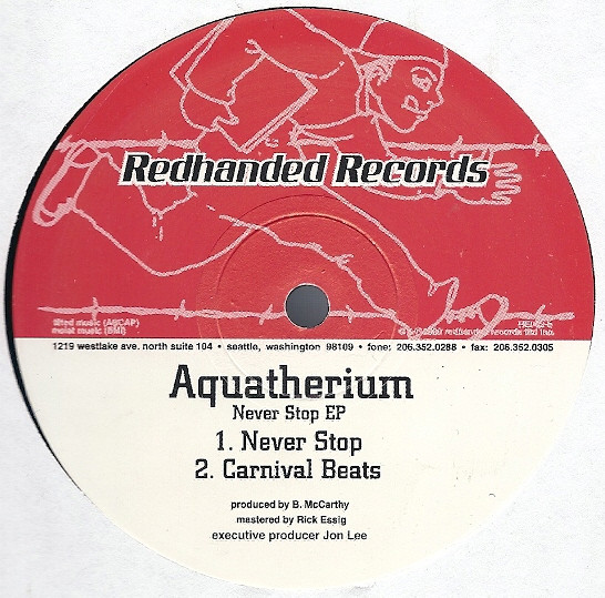 Aquatherium - Never Stop EP (USED) | Red Handed Records (RE 002) - 2