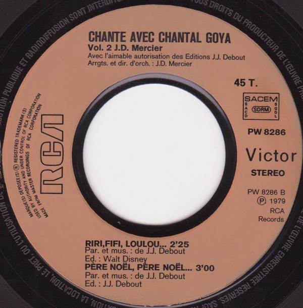 Chantal Goya - Chante Avec Chantal Goya - Volume 2 | RCA (PW 8286) - 9 Chantal Goya - Chante Avec Chantal Goya - Volume 2 | RCA (PW 8286) - 9