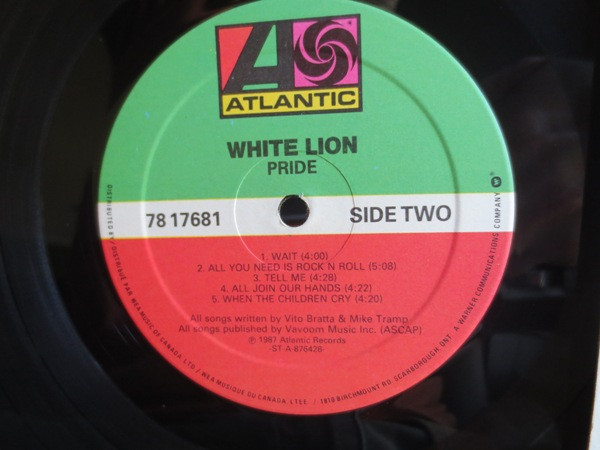 White Lion - Pride | Atlantic (78 17681) - 4
