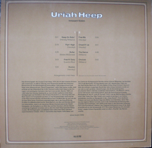 Uriah Heep - Innocent Victim | AMIGA (8 55 671) - 2 Uriah Heep - Innocent Victim | AMIGA (8 55 671) - 2