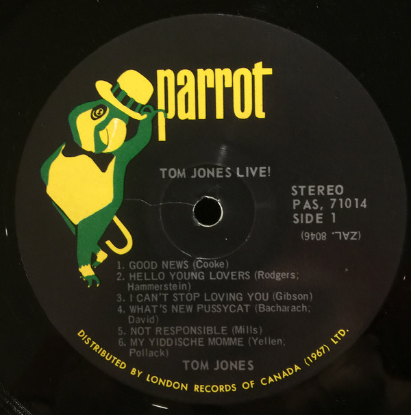 Tom Jones - Tom Jones Live! At The Talk Of The Town | Parrot (PAS-71014) - 3 Tom Jones - Tom Jones Live! At The Talk Of The Town | Parrot (PAS-71014) - 3