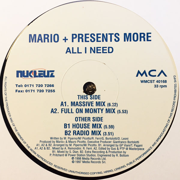 Mario + Presents More - All I Need | Nukleuz (WMCST 40168) - main Mario + Presents More - All I Need | Nukleuz (WMCST 40168) - main