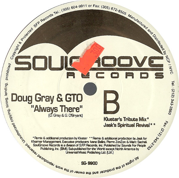 Doug Gray  &  GTO - Always There | Soulgroove Records (SG 9900) - 5