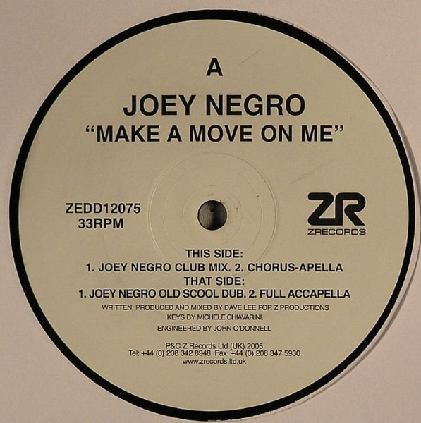 Joey Negro - Make A Move On Me | Z Records (ZEDD12075) - main