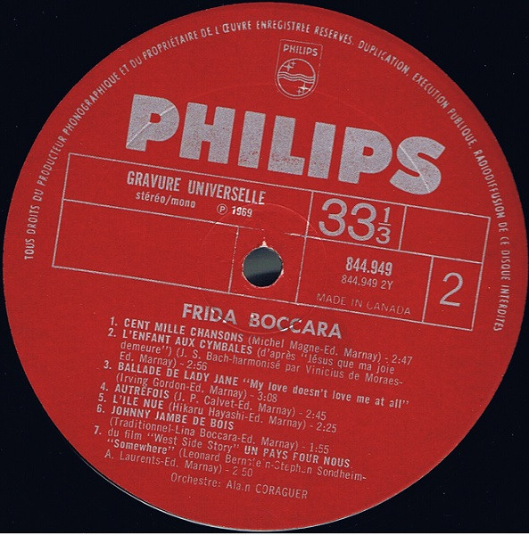 Frida Boccara - Un Jour, Un Enfant | Philips (844 949) - 4 Frida Boccara - Un Jour, Un Enfant | Philips (844 949) - 4