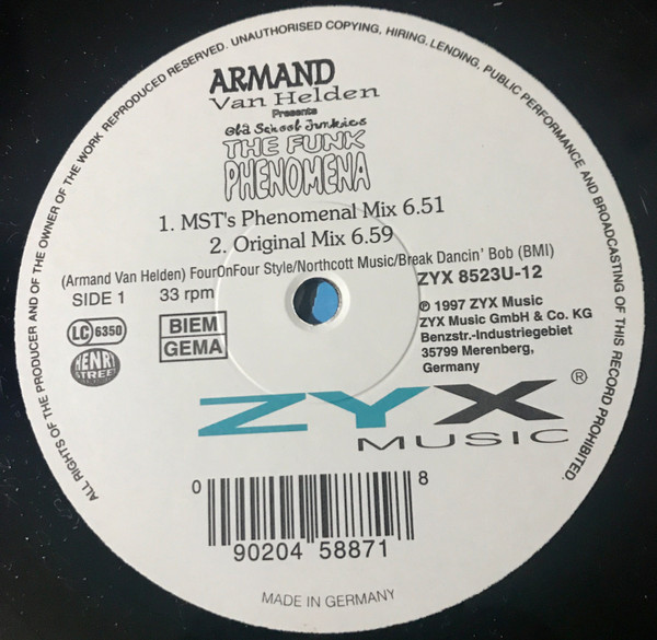 Armand Van Helden Presents Old School Junkies - The Funk Phenomena | ZYX Music (ZYX 8523U-12) - 3 Armand Van Helden Presents Old School Junkies - The Funk Phenomena | ZYX Music (ZYX 8523U-12) - 3