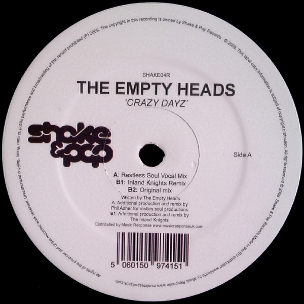 The Empty Heads - Crazy Dayz | Shake & Pop (SHAKE04R) - main