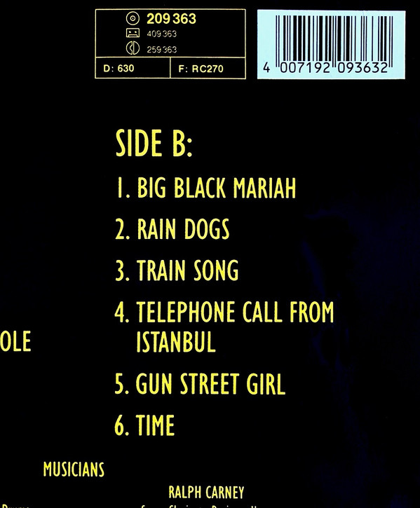 Tom Waits - Big Time | Island Records (209 363) - 6 Tom Waits - Big Time | Island Records (209 363) - 6