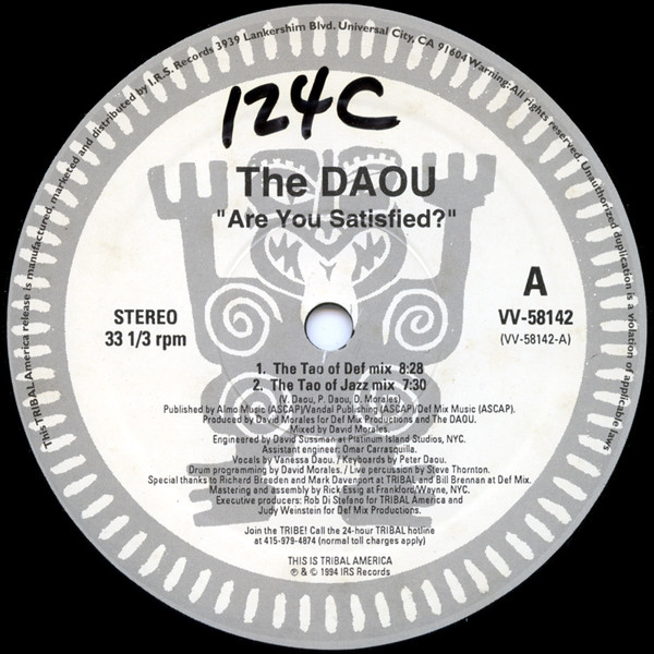 The Daou - Are You Satisfied? / Surrender Yourself | TRIBAL America (VV-58142) - 4 The Daou - Are You Satisfied? / Surrender Yourself | TRIBAL America (VV-58142) - 4