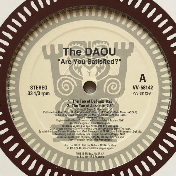 The Daou - Are You Satisfied? / Surrender Yourself | TRIBAL America (VV-58142) - 2 The Daou - Are You Satisfied? / Surrender Yourself | TRIBAL America (VV-58142) - 2
