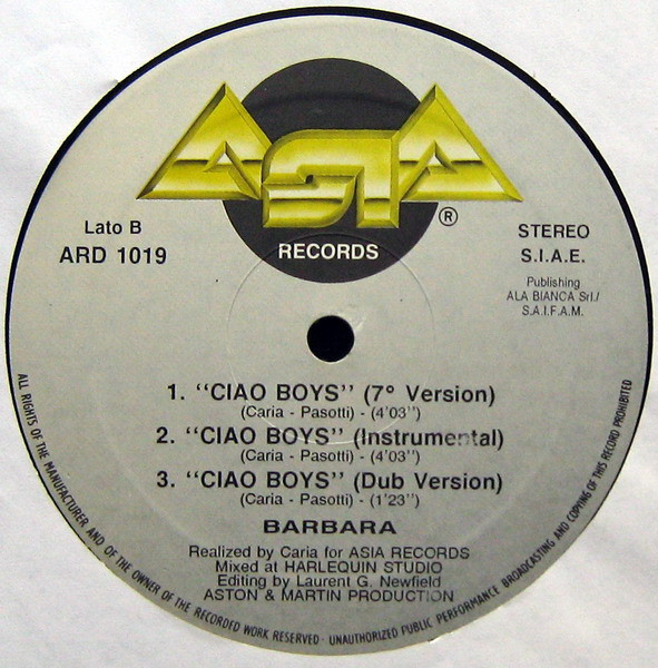 Barbara - Ciao Boys | Asia Records (ARD 1019) - 4 Barbara - Ciao Boys | Asia Records (ARD 1019) - 4