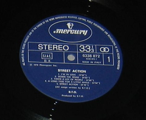 B.T.O. - Street Action | Mercury (6338 872) - 3