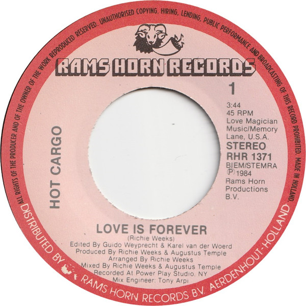 Hot Cargo - Love Is Forever | Rams Horn Records (RHR 1371) - 3