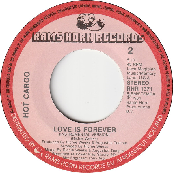 Hot Cargo - Love Is Forever | Rams Horn Records (RHR 1371) - 4
