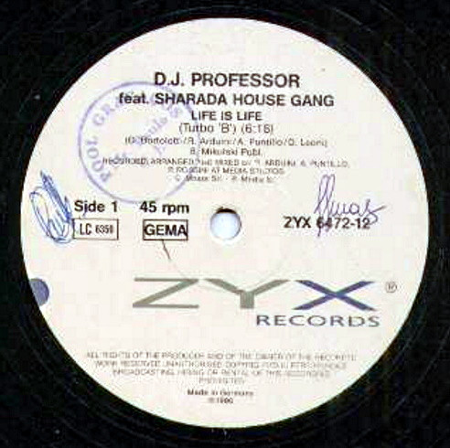 DJ Professor - Life Is Life | ZYX Records (ZYX 6472-12) - 2 DJ Professor - Life Is Life | ZYX Records (ZYX 6472-12) - 2