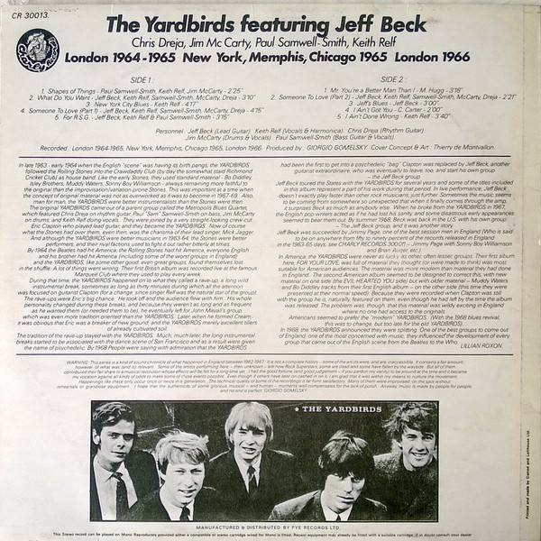 The Yardbirds Featuring Jeff Beck