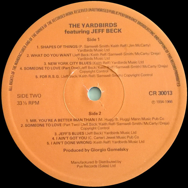 The Yardbirds Featuring Jeff Beck
