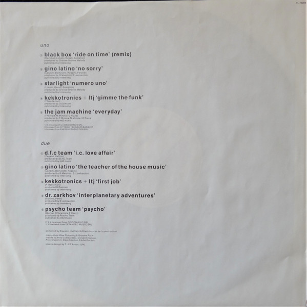 Various - Italia (Dance Music From Italy) | Deconstruction (PL 74289) - 10
