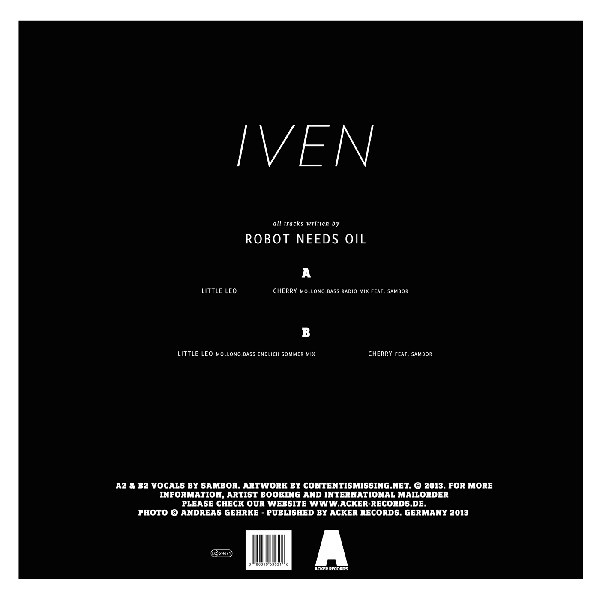 Robot Needs Oil - Iven | Acker Records (ACKER RECORDS 40) - 2 Robot Needs Oil - Iven | Acker Records (ACKER RECORDS 40) - 2