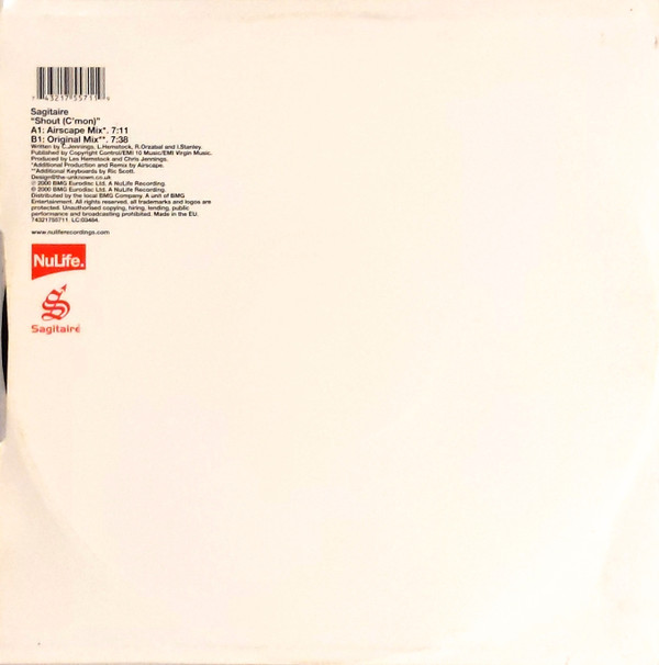 Sagitaire - Shout (C'mon) | NuLife (74321 75571 1) - 2