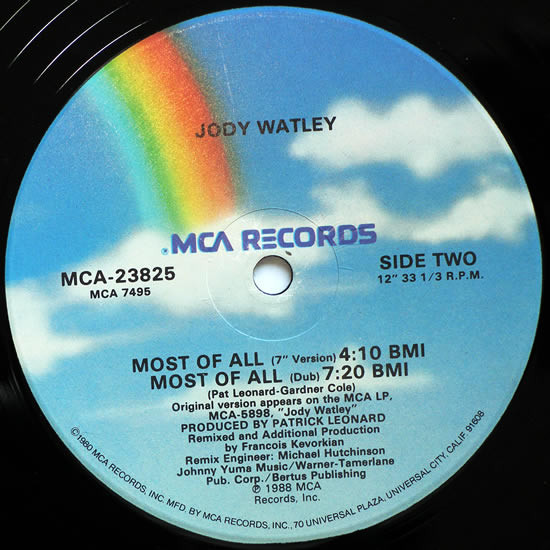 Jody Watley - Most Of All (Remix) | MCA Records (MCA-23825) - 4