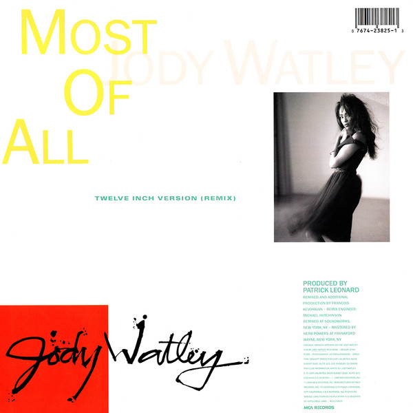 Jody Watley - Most Of All (Remix) | MCA Records (MCA-23825) - 2