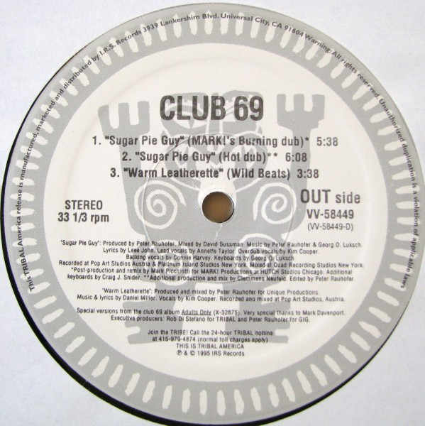 Club 69 Featuring Annette Taylor And Kim Cooper - Sugar Pie Guy / Warm Leatherette | TRIBAL America (VV-58449) - 5 Club 69 Featuring Annette Taylor And Kim Cooper - Sugar Pie Guy / Warm Leatherette | TRIBAL America (VV-58449) - 5