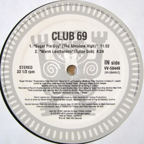 Club 69 Featuring Annette Taylor And Kim Cooper - Sugar Pie Guy / Warm Leatherette | TRIBAL America (VV-58449) - 4 Club 69 Featuring Annette Taylor And Kim Cooper - Sugar Pie Guy / Warm Leatherette | TRIBAL America (VV-58449) - 4