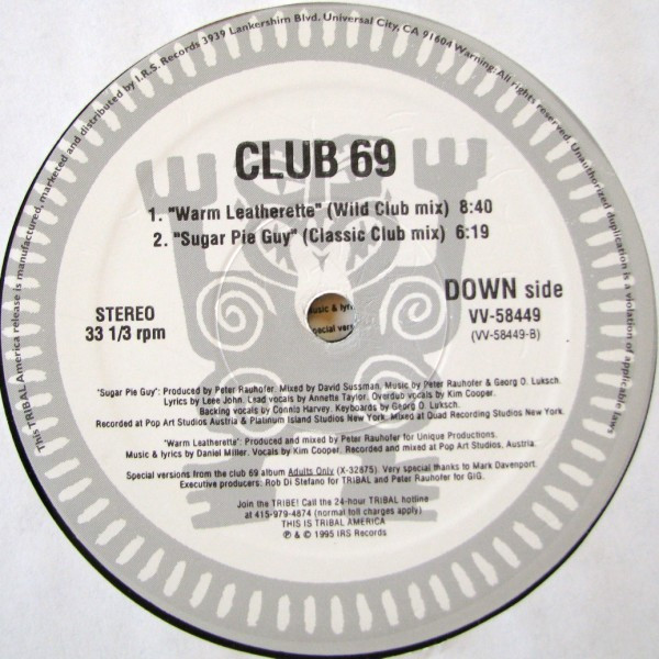 Club 69 Featuring Annette Taylor And Kim Cooper - Sugar Pie Guy / Warm Leatherette | TRIBAL America (VV-58449) - 3 Club 69 Featuring Annette Taylor And Kim Cooper - Sugar Pie Guy / Warm Leatherette | TRIBAL America (VV-58449) - 3