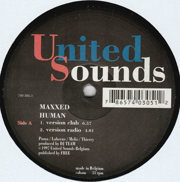 Maxxed - Human | United Sounds Belgium (740 305-1) - 3 Maxxed - Human | United Sounds Belgium (740 305-1) - 3