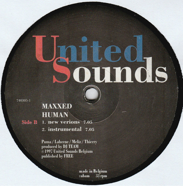 Maxxed - Human | United Sounds Belgium (740 305-1) - 4 Maxxed - Human | United Sounds Belgium (740 305-1) - 4