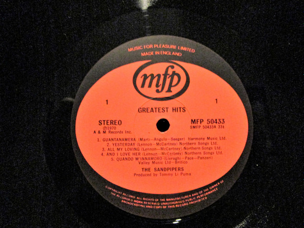 The Sandpipers - Greatest Hits | Music For Pleasure (MFP 50433) - 3 The Sandpipers - Greatest Hits | Music For Pleasure (MFP 50433) - 3