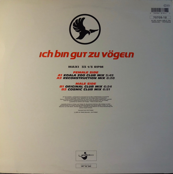 Der Falke - Ich Bin Gut Zu Vögeln | Up Traxx Records (70705-12) - 2