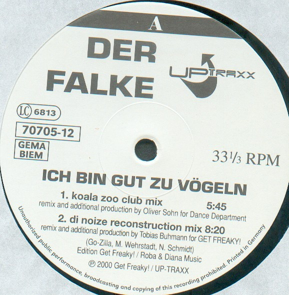 Der Falke - Ich Bin Gut Zu Vögeln | Up Traxx Records (70705-12) - 3