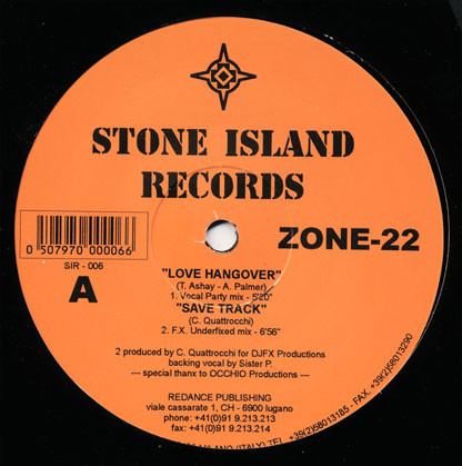 Zone-22 - Love Hangover | Stone Island Records (SIR-006) - main Zone-22 - Love Hangover | Stone Island Records (SIR-006) - main