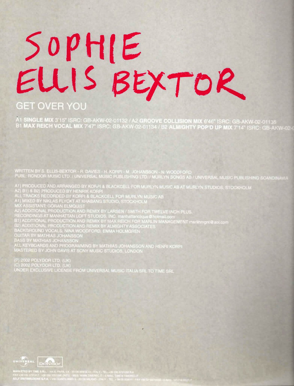 Sophie Ellis-Bextor - Get Over You | TIME (TIME 318) - 4