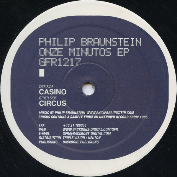 Philip Braunstein - Onze Minutos EP | G-Force Records (GFR1217) - main