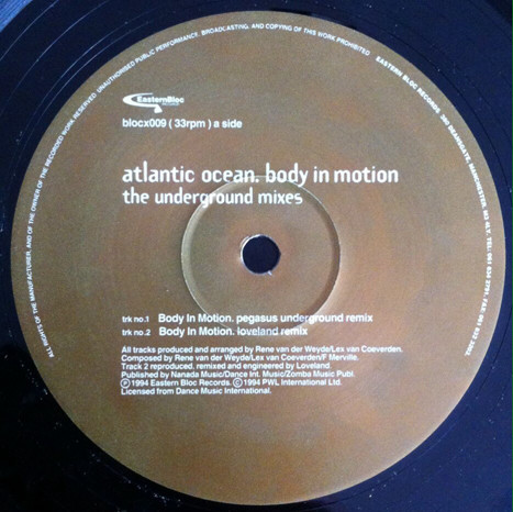 Atlantic Ocean - Body In Motion (The Underground Mixes) | Eastern Bloc Records (BLOCX-009) - 3 Atlantic Ocean - Body In Motion (The Underground Mixes) | Eastern Bloc Records (BLOCX-009) - 3