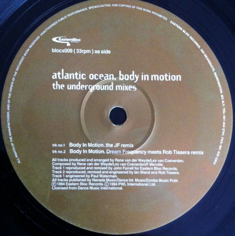 Atlantic Ocean - Body In Motion (The Underground Mixes) | Eastern Bloc Records (BLOCX-009) - 4 Atlantic Ocean - Body In Motion (The Underground Mixes) | Eastern Bloc Records (BLOCX-009) - 4