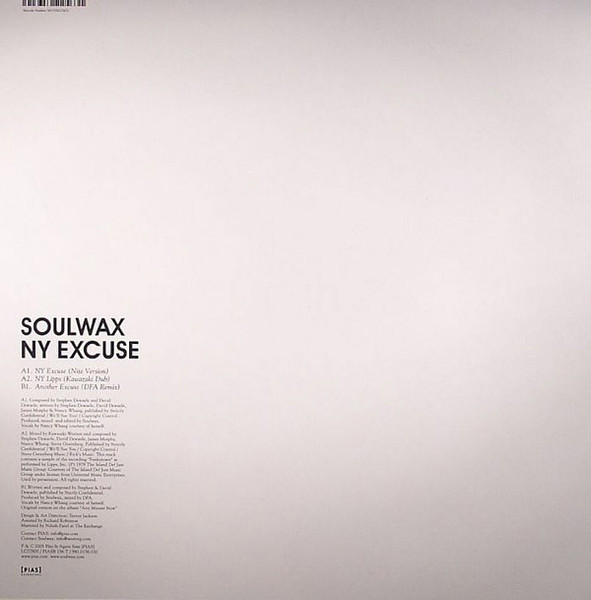Soulwax - NY Excuse | [PIAS] Recordings (PIASB 156 T) - 2