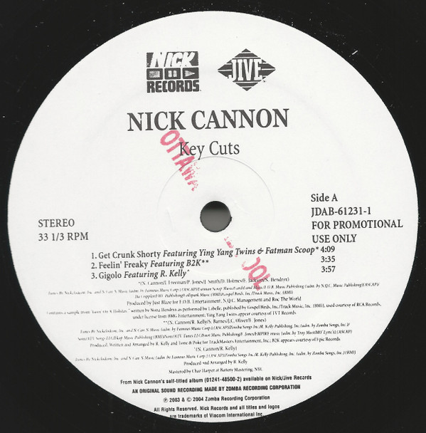 Nick Cannon - Key Cuts | Jive (JDAB-61231-1) - 2 Nick Cannon - Key Cuts | Jive (JDAB-61231-1) - 2