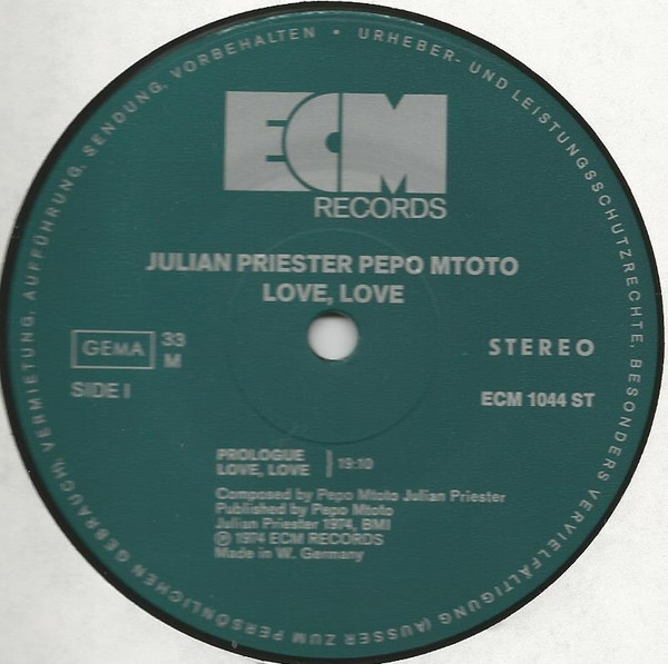 Julian Priester Pepo Mtoto - Love, Love | ECM Records (ECM 1044 ST) - 3 Julian Priester Pepo Mtoto - Love, Love | ECM Records (ECM 1044 ST) - 3