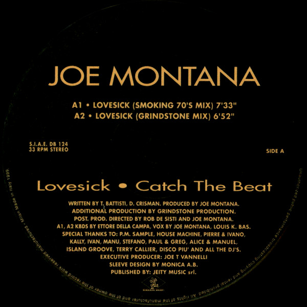 Joe Montana - Lovesick / Catch The Beat | Dream Beat (DB 124)