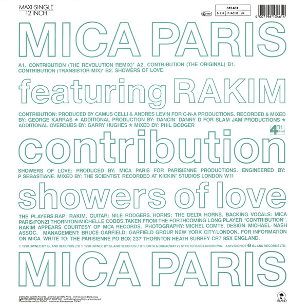 Mica Paris - Contribution | Island Records (613 461) - 2