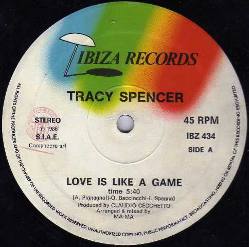 Tracy Spencer - Love Is Like A Game | Ibiza Records (IBZ 434) - 3 Tracy Spencer - Love Is Like A Game | Ibiza Records (IBZ 434) - 3
